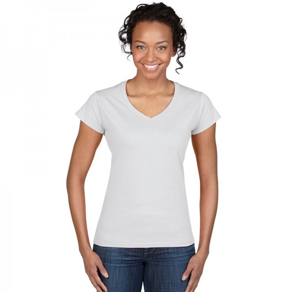 Ladies Soft Style V-Neck Tees Onilne Now | Blanktees NZ